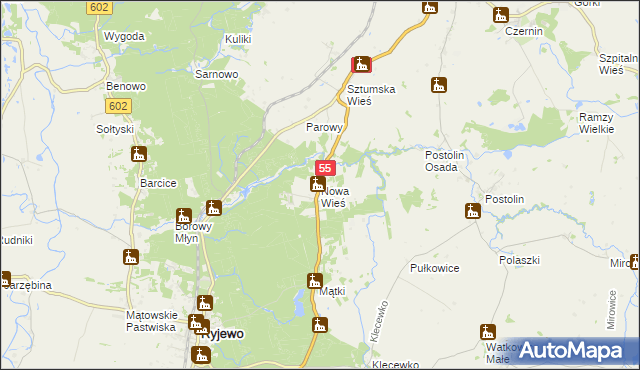 mapa Nowa Wieś gmina Sztum, Nowa Wieś gmina Sztum na mapie Targeo