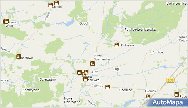 mapa Nowa Wiśniewka, Nowa Wiśniewka na mapie Targeo