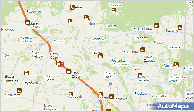 mapa Nowa Wola gmina Jedlińsk, Nowa Wola gmina Jedlińsk na mapie Targeo