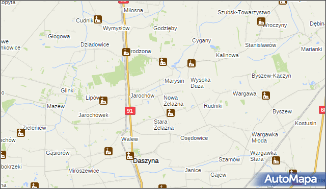 mapa Nowa Żelazna, Nowa Żelazna na mapie Targeo