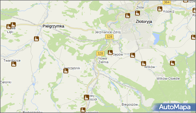 mapa Nowa Ziemia, Nowa Ziemia na mapie Targeo