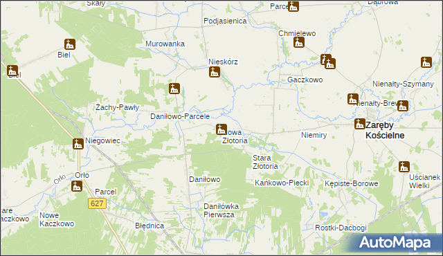 mapa Nowa Złotoria, Nowa Złotoria na mapie Targeo