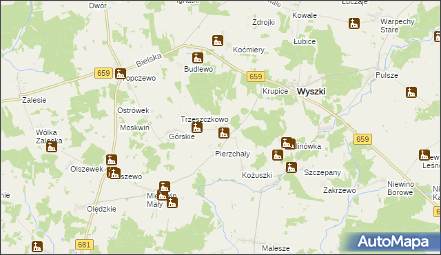 mapa Nowe Bagińskie, Nowe Bagińskie na mapie Targeo