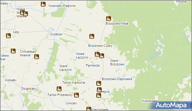 mapa Nowe Brzozowo, Nowe Brzozowo na mapie Targeo