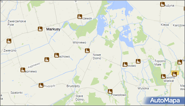 mapa Nowe Dolno, Nowe Dolno na mapie Targeo