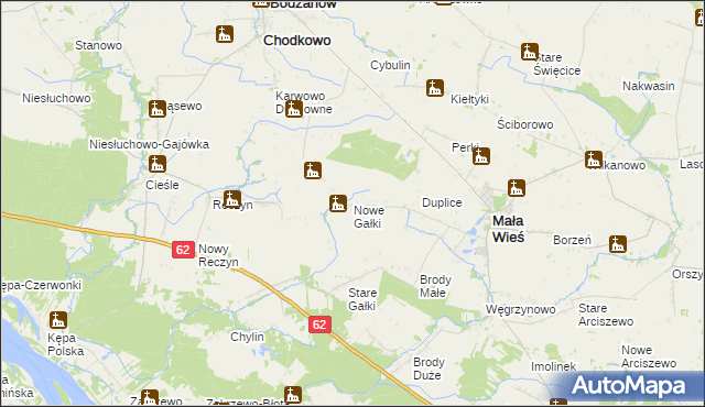 mapa Nowe Gałki, Nowe Gałki na mapie Targeo