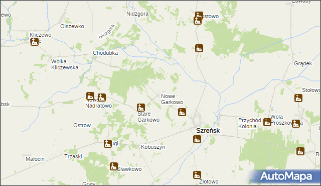 mapa Nowe Garkowo, Nowe Garkowo na mapie Targeo