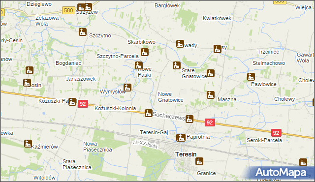 mapa Nowe Gnatowice, Nowe Gnatowice na mapie Targeo