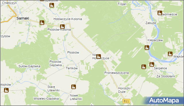 mapa Nowe Hołowczyce, Nowe Hołowczyce na mapie Targeo