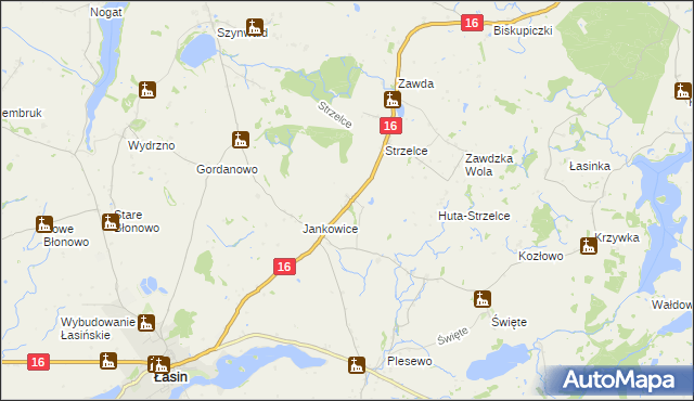 mapa Nowe Jankowice gmina Łasin, Nowe Jankowice gmina Łasin na mapie Targeo