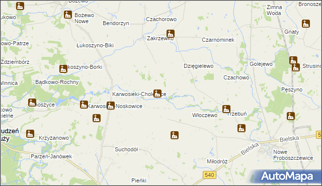 mapa Nowe Karwosieki, Nowe Karwosieki na mapie Targeo