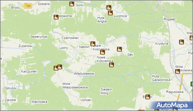 mapa Nowe Kościeliska, Nowe Kościeliska na mapie Targeo