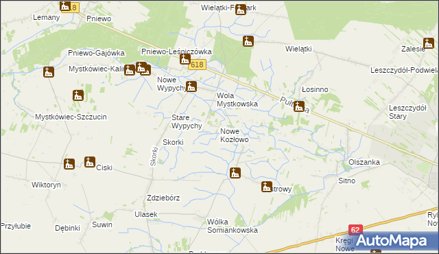 mapa Nowe Kozłowo, Nowe Kozłowo na mapie Targeo