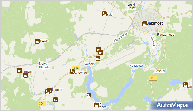 mapa Nowe Kramsko, Nowe Kramsko na mapie Targeo