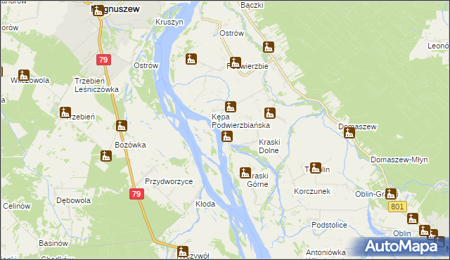 mapa Nowe Kraski, Nowe Kraski na mapie Targeo