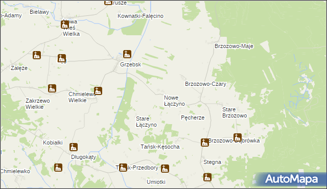 mapa Nowe Łączyno, Nowe Łączyno na mapie Targeo