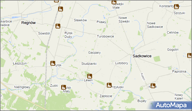 mapa Nowe Lutobory, Nowe Lutobory na mapie Targeo