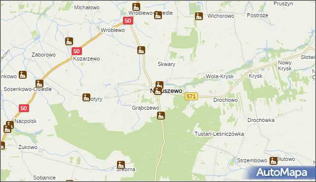 mapa Nowe Naruszewo, Nowe Naruszewo na mapie Targeo