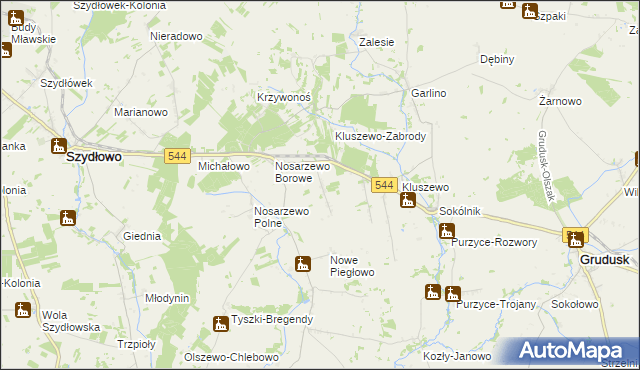 mapa Nowe Nosarzewo, Nowe Nosarzewo na mapie Targeo