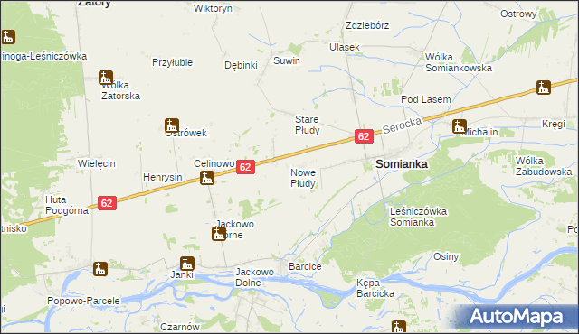 mapa Nowe Płudy, Nowe Płudy na mapie Targeo