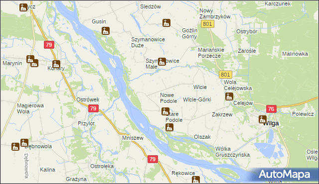 mapa Nowe Podole, Nowe Podole na mapie Targeo