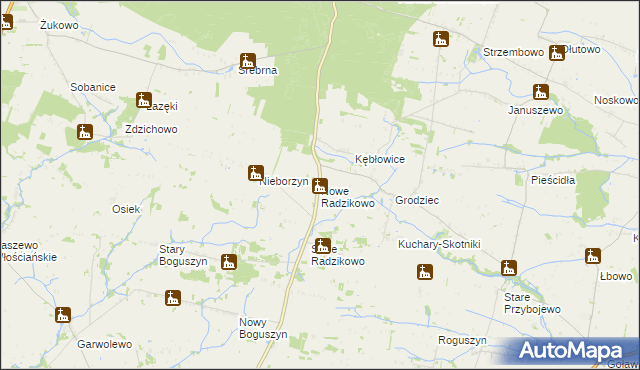 mapa Nowe Radzikowo, Nowe Radzikowo na mapie Targeo