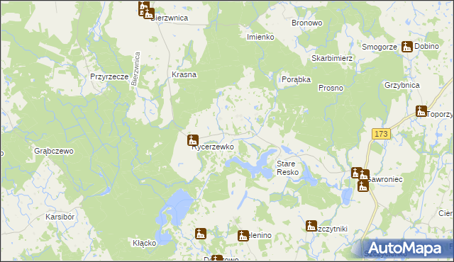 mapa Nowe Resko, Nowe Resko na mapie Targeo