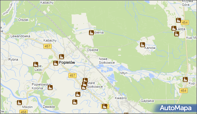 mapa Nowe Siołkowice, Nowe Siołkowice na mapie Targeo