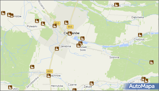 mapa Nowe Sioło, Nowe Sioło na mapie Targeo