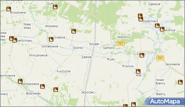 mapa Nowe Strzałki, Nowe Strzałki na mapie Targeo