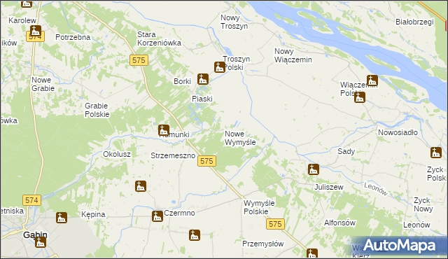 mapa Nowe Wymyśle, Nowe Wymyśle na mapie Targeo