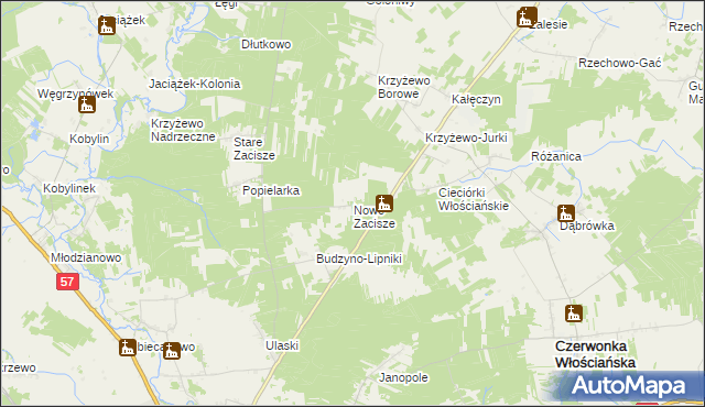 mapa Nowe Zacisze, Nowe Zacisze na mapie Targeo