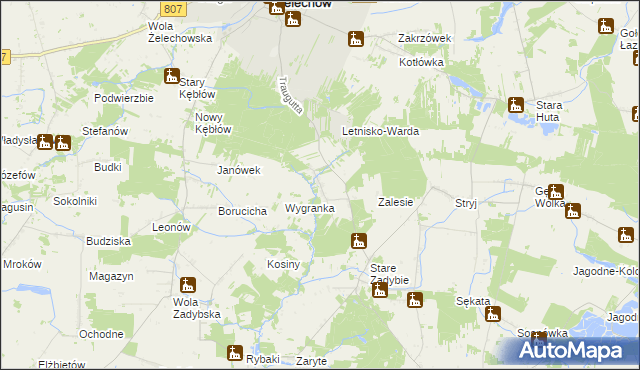 mapa Nowe Zadybie, Nowe Zadybie na mapie Targeo