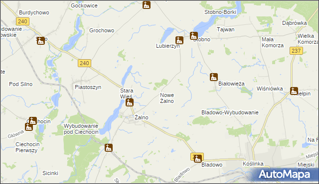 mapa Nowe Żalno, Nowe Żalno na mapie Targeo