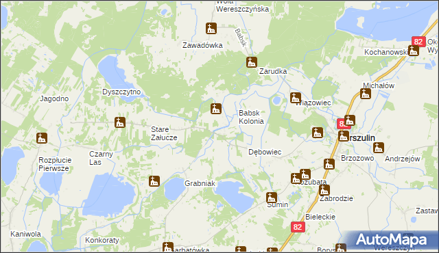 mapa Nowe Załucze, Nowe Załucze na mapie Targeo