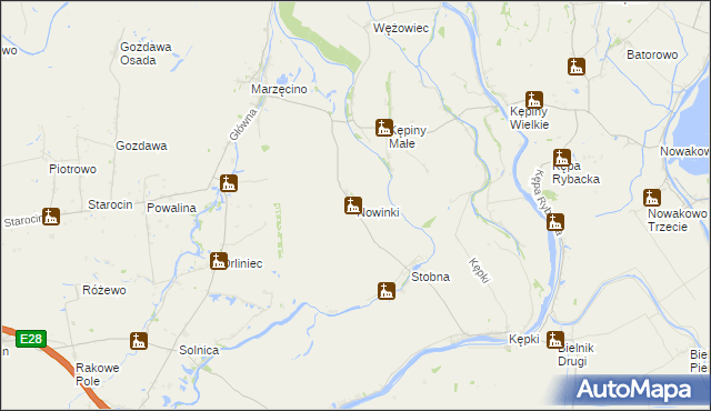 mapa Nowinki gmina Nowy Dwór Gdański, Nowinki gmina Nowy Dwór Gdański na mapie Targeo