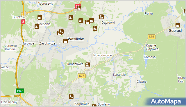 mapa Nowodworce, Nowodworce na mapie Targeo