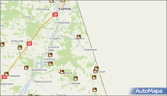 mapa Nowodziel, Nowodziel na mapie Targeo