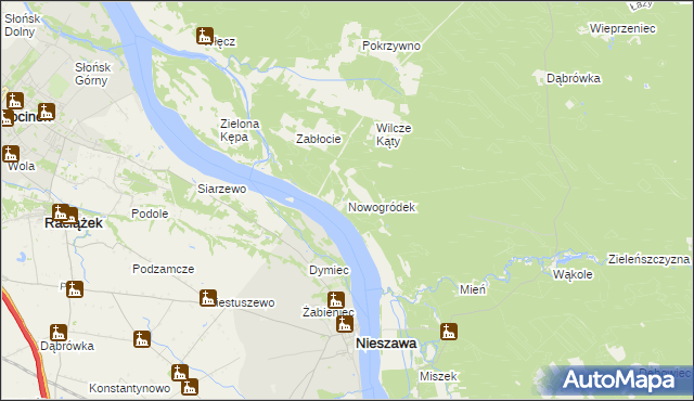 mapa Nowogródek, Nowogródek na mapie Targeo