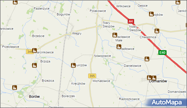 mapa Nowojowice, Nowojowice na mapie Targeo