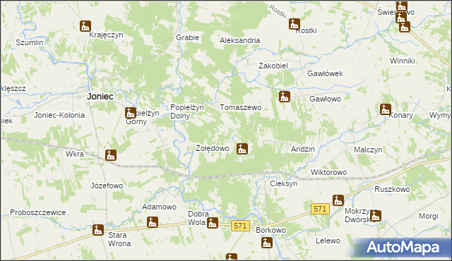 mapa Nowosiółki gmina Nowe Miasto, Nowosiółki gmina Nowe Miasto na mapie Targeo