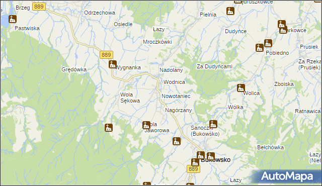 mapa Nowotaniec, Nowotaniec na mapie Targeo