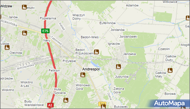 mapa Nowy Bedoń, Nowy Bedoń na mapie Targeo