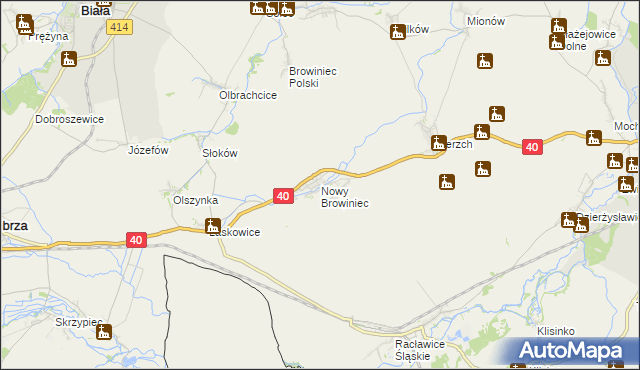 mapa Nowy Browiniec, Nowy Browiniec na mapie Targeo