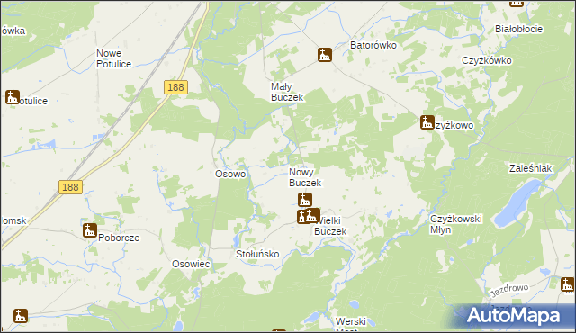 mapa Nowy Buczek, Nowy Buczek na mapie Targeo