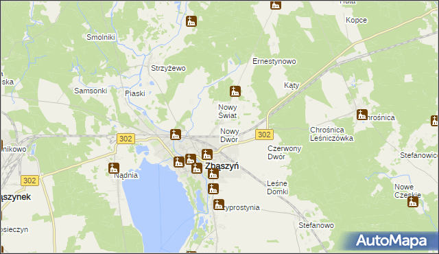 mapa Nowy Dwór gmina Zbąszyń, Nowy Dwór gmina Zbąszyń na mapie Targeo