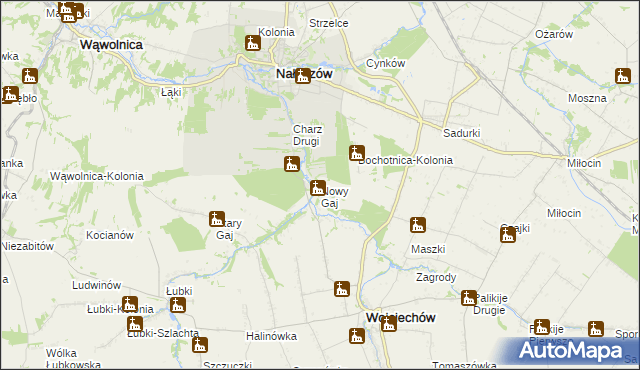 mapa Nowy Gaj gmina Wojciechów, Nowy Gaj gmina Wojciechów na mapie Targeo