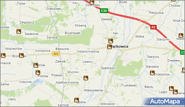 mapa Nowy Gostków, Nowy Gostków na mapie Targeo