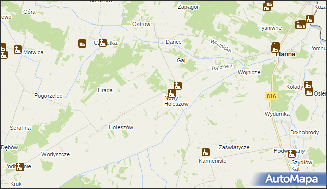 mapa Nowy Holeszów, Nowy Holeszów na mapie Targeo