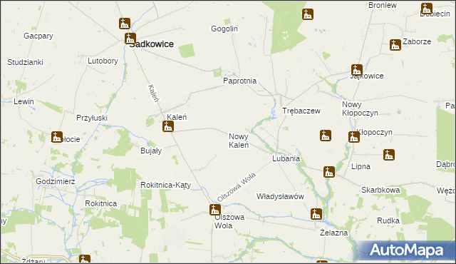 mapa Nowy Kaleń, Nowy Kaleń na mapie Targeo